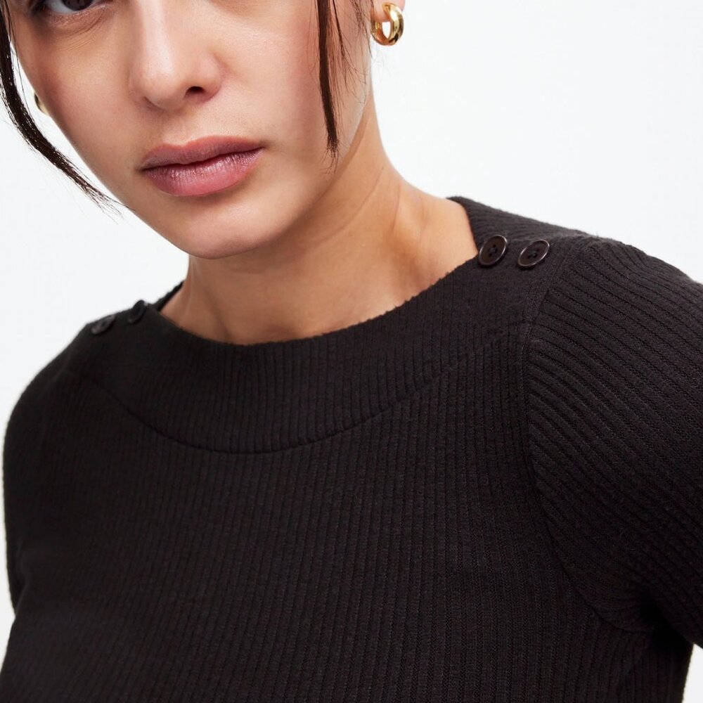 Madewell Boatneck Long-Sleeve Tee - Picture 3 of 3